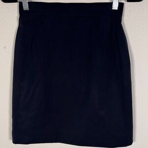 CHANEL Classic Black Pencil Skirt Small 46